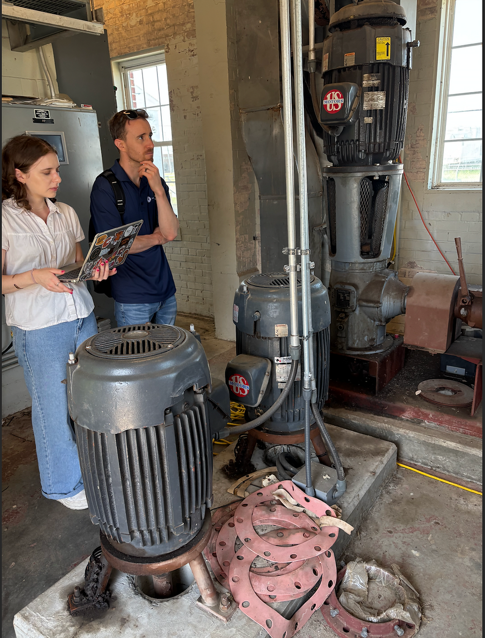Moonshot team members working on an asset inventory during a site visit