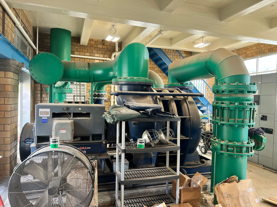blower at a wastewater treatment plant.