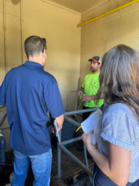 Moonshot team touring facility plant.