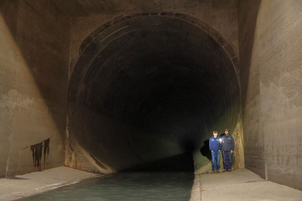 facility team on site in tunnel.